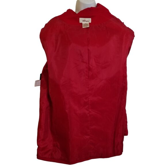 Worthington Womens Suit Blazer Size 20W Wool Red 3 Button Long Sleeve Vintage - Picture 6 of 11